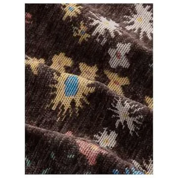 SweatyRocks Women's Floral Print V Neck Vest Tie Front Sleeveless Boho Vests Tops Brown Small