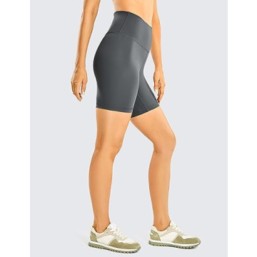 CRZ YOGA Brushed Naked Feeling Biker Shorts for Women
