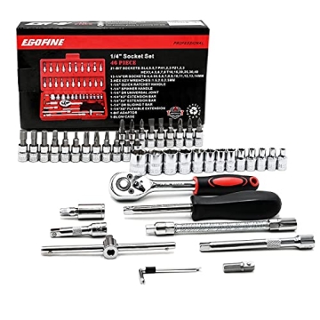 Egofine 46-Piece Socket Wrench Set Auto Home Repair Kit