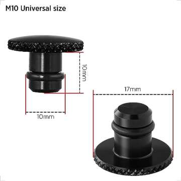 Universal Motorcycle Mirror Hole Plugs by Evermotor - Durable & Stylish