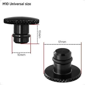 Universal Motorcycle Mirror Hole Plugs by Evermotor - Durable & Stylish