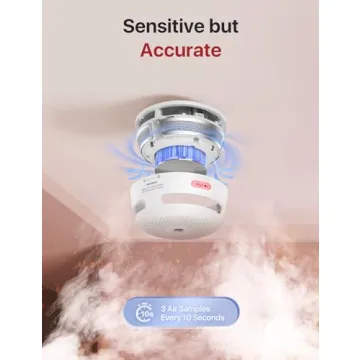 X-Sense Mini Smoke Alarm 10-Year Battery LED Silence Button