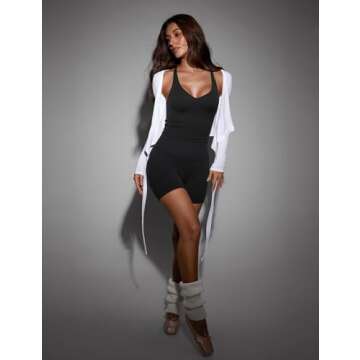 INGIA Womens V Neck Tank Top - Chic Casual Crop Top