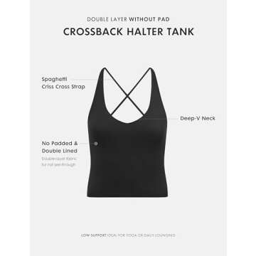 INGIA Womens V Neck Tank Top - Chic Casual Crop Top