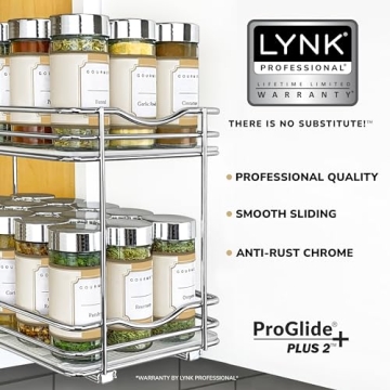 LYNK PROFESSIONAL Pull Out Spice Rack - Kitchen Organizer