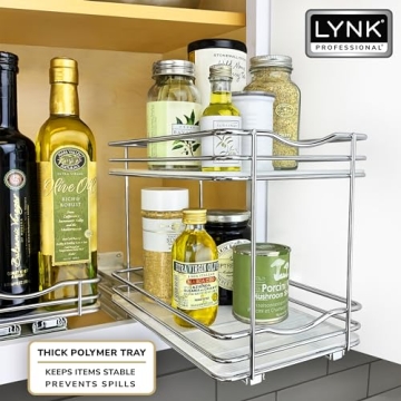 LYNK PROFESSIONAL Pull Out Spice Rack - Kitchen Organizer