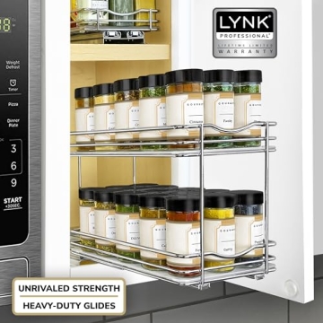 LYNK PROFESSIONAL Pull Out Spice Rack - Kitchen Organizer