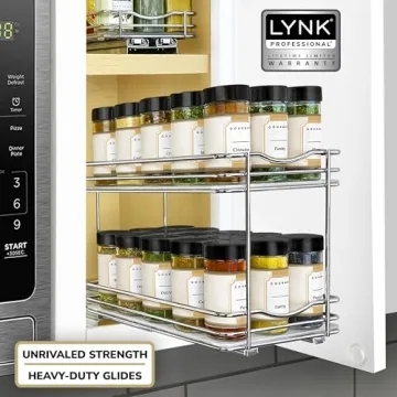 LYNK PROFESSIONAL Pull Out Spice Rack - Kitchen Organizer