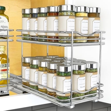 LYNK PROFESSIONAL Pull Out Spice Rack - Kitchen Organizer
