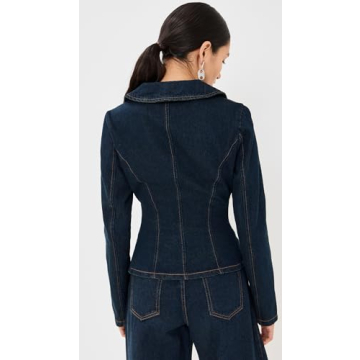 Chic Lioness Women's Banks Crop Blazer - Indigo Denim