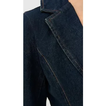 Chic Lioness Women's Banks Crop Blazer - Indigo Denim