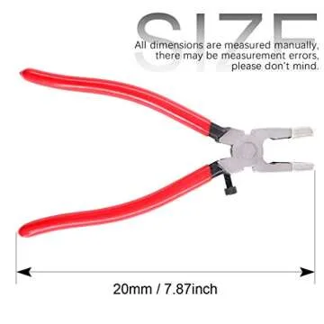 Swpeet Heavy Duty Key Fob Pliers Tool - Metal Glass Running Pliers with Rubber Tips for Crafts and H...