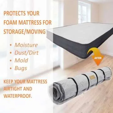 Foam Mattress Vacuum Bag for Easy Transport and Storage