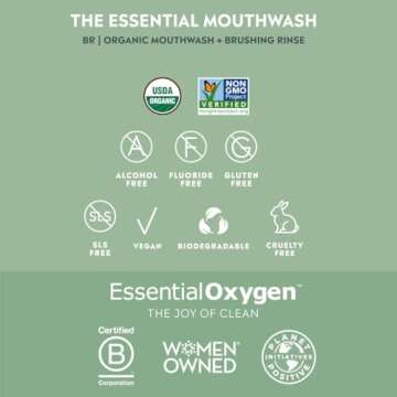 Organic Mouthwash for Whiter Teeth & Fresher Breath
