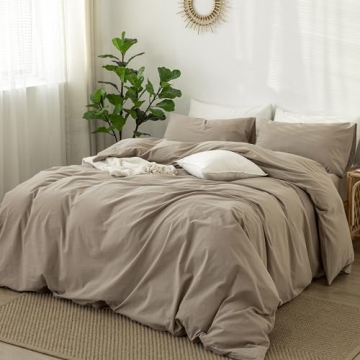 MooMee Queen Bedding Duvet Cover Set in Soft Cotton
