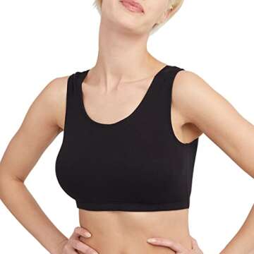 Hanes womens Cotton Pullover Bralette, 3-pack Bra, 3 Pack - Black/Concrete Heather/White, XX-Large U...