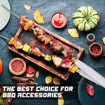 Uiifan 8 Pcs Marshmallow Roasting Sticks Extendable 30 Inch Long Smores Sticks BBQ Skewers for Grilling Roasting Forks with Wooden Handle Hot Dog Camping Skewers Campfire Accessories for Fire Pit