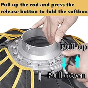 NiceFoto LED 35inch/90cm Quick Set-up Folding Deep Parabolic Umbrella Softbox Photography Studio SoftBox with Grid Carry Bag 90cm for Photo Studio Lighting Flash for Nicefoto,falconeyes