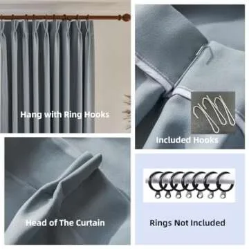 Elegant Cream Cotton Linen Blackout Curtain Panels