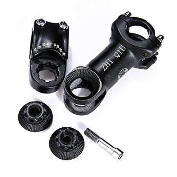 ZHIQIU -60-+60 Degree 90mm 100mm 110mm Adustable Stem Bike Fork Extender Bicycle Handlebar Rise Clamp Adaptor MTB Road Fixed Gear Aluminium Alloy Head Up Adapter Flexible (28.6MM*31.8MM-90MM)