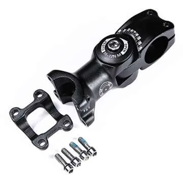 ZHIQIU -60-+60 Degree 90mm 100mm 110mm Adustable Stem Bike Fork Extender Bicycle Handlebar Rise Clamp Adaptor MTB Road Fixed Gear Aluminium Alloy Head Up Adapter Flexible (28.6MM*31.8MM-90MM)