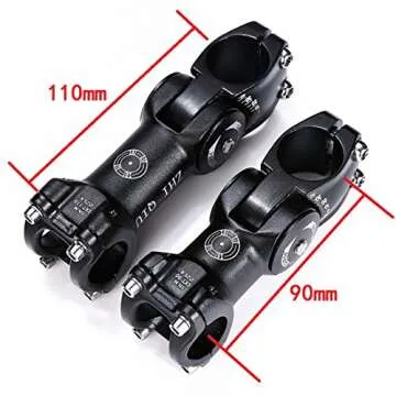 ZHIQIU -60-+60 Degree 90mm 100mm 110mm Adustable Stem Bike Fork Extender Bicycle Handlebar Rise Clamp Adaptor MTB Road Fixed Gear Aluminium Alloy Head Up Adapter Flexible (28.6MM*31.8MM-90MM)