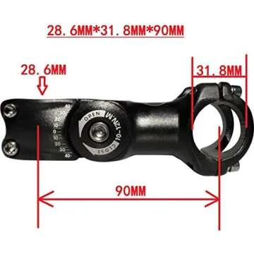 ZHIQIU -60-+60 Degree 90mm 100mm 110mm Adustable Stem Bike Fork Extender Bicycle Handlebar Rise Clamp Adaptor MTB Road Fixed Gear Aluminium Alloy Head Up Adapter Flexible (28.6MM*31.8MM-90MM)