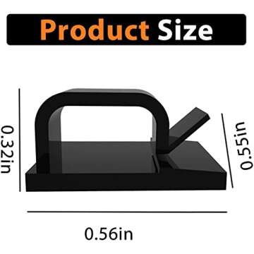 WIIBROOK 50pcs Cable Clips - Strong Adhesive Cable Organizer for Home and Office