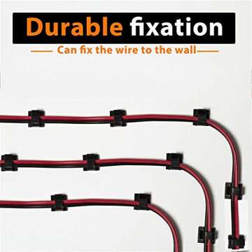 WIIBROOK 50pcs Cable Clips - Durable Wire Management