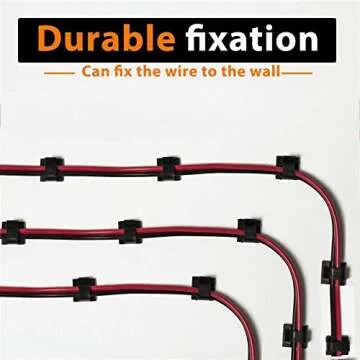 WIIBROOK 50pcs Cable Clips - Durable Wire Management