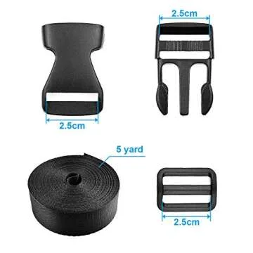 BTNOW 15 Set Buckles and Nylon Straps for DIY Crafts