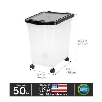 IRIS USA Airtight Dog Food Storage Container 50 lbs