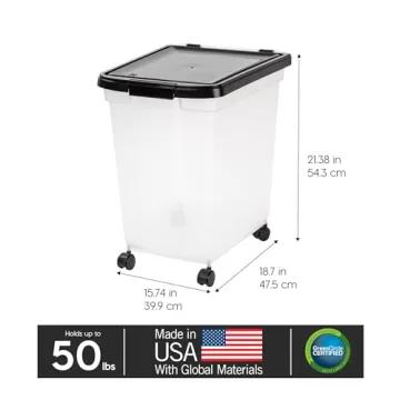 IRIS USA Airtight Dog Food Storage Container 50 lbs