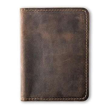 PEGAI Standard Full Grain Crazy Horse Leather Passport Holder | Custom Travel Passport Cover & Organ...