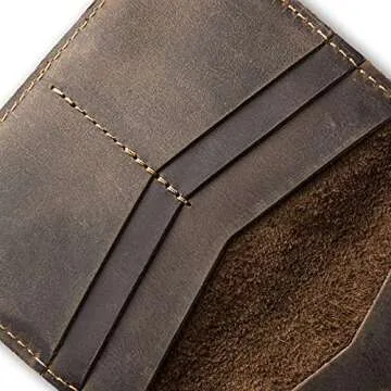 PEGAI Standard Full Grain Crazy Horse Leather Passport Holder | Custom Travel Passport Cover & Organizer | Handcrafted Leather Passport Wallet for Men and Women | Pike (Chestnut)