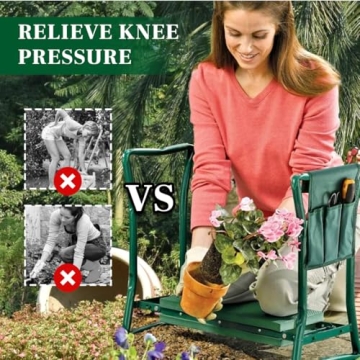 Garden Kneeler and Seat for Pain-Free Gardening