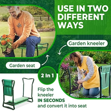 Garden Kneeler and Seat for Pain-Free Gardening