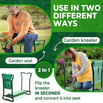 Garden Kneeler and Seat for Pain-Free Gardening