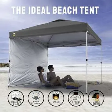 CROWN SHADES 10x10 Pop Up Canopy - Easy Setup Tent