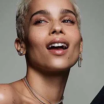 Sloong 14k Gold Plated Two-Tone U Shape Pin Chunky Earring Link Chain Chunky Circle Hoop Earrings Paperclip Link Chain Jewelry Drop Dangle Earrings set for women