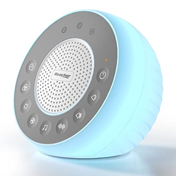 REACHER R2 White Noise Sound Machine - 31 Soothing Sounds & Night Light