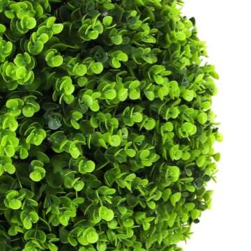 Bornbridge Artificial Boxwood Topiary Ball Tree - 4' Boxwood Ball Tree - Indoor/Outdoor Topiary Trees - Boxwood Artificial Outdoor Plants - Lifelike Wintergreen Boxwood Plant (2 Pack)