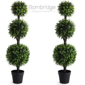 Bornbridge 4' Artificial Boxwood Topiary Trees - 2 Pack