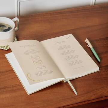 Papier Wellness Journal - Always Hopeful, 8.46"L x 6.02"W, Hardback | For Intentions, Feel-Good Goals & Wishlists| Silk Finish Paper & Undated Pages | Body & Mind, Gratitude Checks-In | Extra Note Pages