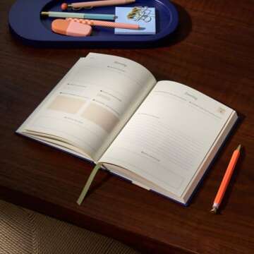 Papier Wellness Journal - Always Hopeful, 8.46"L x 6.02"W, Hardback | For Intentions, Feel-Good Goals & Wishlists| Silk Finish Paper & Undated Pages | Body & Mind, Gratitude Checks-In | Extra Note Pages