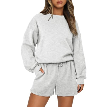 AUTOMET Womens Two Piece Lounge Sets Soft Sweatshirts Fashion