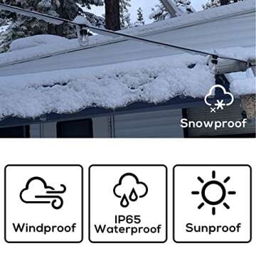 Banord 102FT Outdoor String Lights, 2 Pack 51FT Patio Lights with Bright 2W Shatterproof LED Dimmable Plastic Bulbs Waterproof Outdoor Hanging Lights for Backyard, Porch, Garden, Camping, Cafe, Party