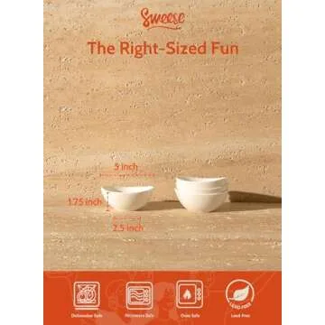 Elegant Sweese Porcelain Bowl Set for Dessert & Soup