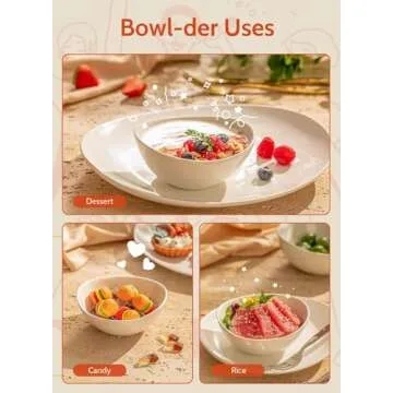 Elegant Sweese Porcelain Bowl Set for Dessert & Soup