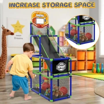 EagleStone Toddler Arcade Basketball Hoop for Kids